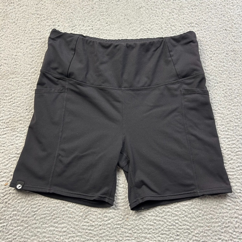 Oiselle Womens Black Pocket Jogger Running Spandex Shorts 16/18 -pilling
